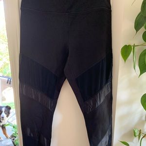 Never worn Fabletics leggings with leather look